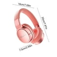thumbnail image 3 of Wireless Bluetooth Headphones Active Noise Cancelling Headphones 5.3 Wireless over-Ear Headphones, HiFi Stereo Wireless Headphones Foldable Bluetooth Headphones for Computer Pink, 3 of 7