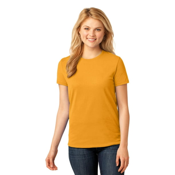 Camiseta de algod?n Core para mujer de Port & Company?. LPC54 Oro S Puerto & Compa??a LPC54