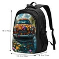 thumbnail image 5 of Disketp Flower Covered Vintage Car Travel Laptop Backpack, Laptops Backpack with USB Charging Port, Water Resistant Computer Bag Gift for Men & Women, 5 of 7