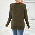 thumbnail image 6 of Besolor Womens Long Sleeve Shirts V Neck Ruched Casual Outfits Ruched Dressy Tops Going out Blouses Fall Clothes, 6 of 8