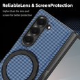 thumbnail image 3 of ELEHOLD Case for Samsung Galaxy Z Fold 7, Shockproof Magnetic Phone Case with 360° Ring Kickstand,Blue, 3 of 5