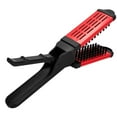 thumbnail image 4 of Clamp Hair Brush Detangler Comb Double Sided Hair Straightening Brush V-Shape Hair Styling Comb for Home, 4 of 9