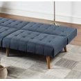 thumbnail image 5 of Ucloveria Modern Convertible Sofa 71" Couch Polyfiber Plush Tufted Cushion Sofa Wooden Legs, 5 of 8