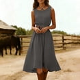 thumbnail image 6 of Iyufng Summer Maxi Dress for Women Cotton-Linen Waist-Cinched Dress, 6 of 8