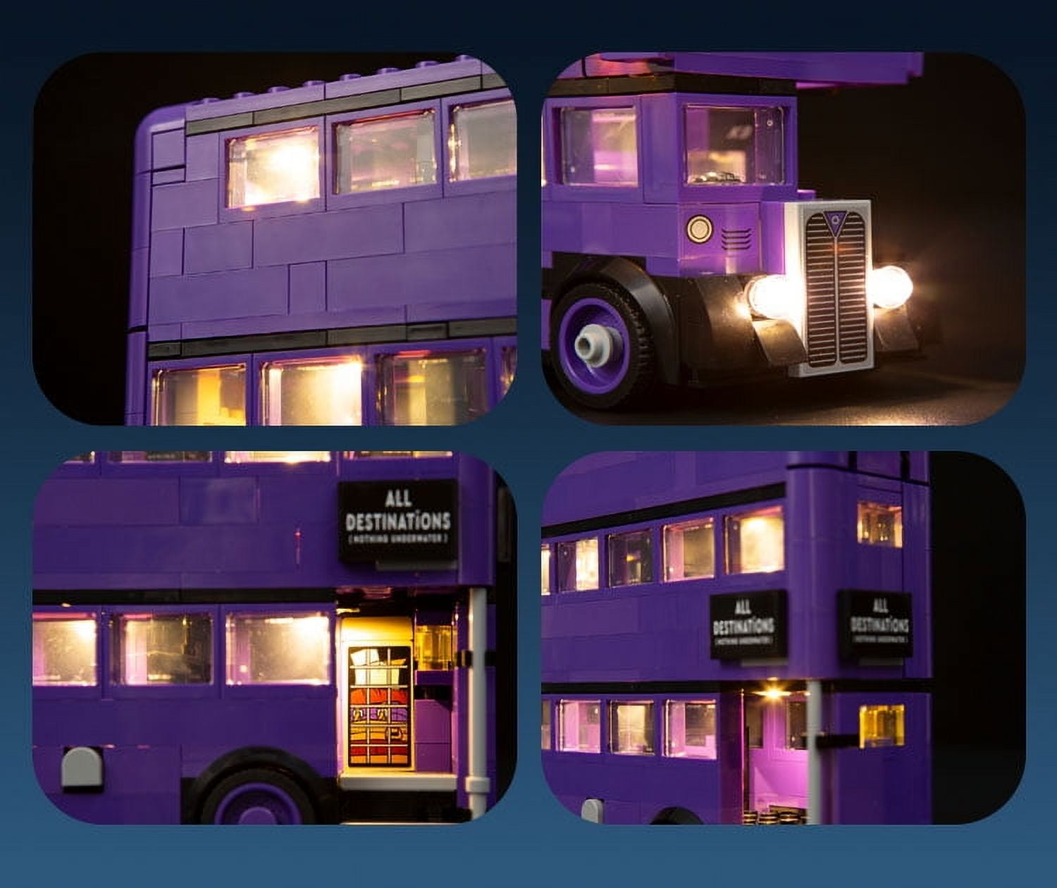 YEABRICKS LED Light Kit For Lego 76446 Harry Potter Knight Bus (Light Set ONLY, Model Not Included)