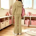 thumbnail image 6 of Enjoytime Outfits for Girls Long Sleeve Hoodie with Flared Pants 2 Piece Set Kids Fall Fashion Comfy Casual Outfit, 6 of 8