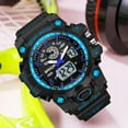 thumbnail image 2 of Womens Digital Sports Watch 5ATM Waterproof Watch LED Light Large Face Analog Multifunctional Wrist Watches with Alarm Stopwatch Calendar Hourly Chime, 2 of 6