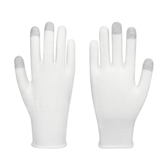 Sensitive Touch Nylon Gaming Gloves For Mobile Rhythm Lightweight Breathable Fiber Fingertips Design 2pcs