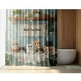 thumbnail image 2 of Whimsical Kitten Shower Curtain - Playful polyester fabric, vintage clawfoot bathtub design with bubbles and pink roses, includes 12 hooks, adorable cat lover bathroom decor, fun shower curtain, 2 of 10