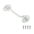 thumbnail image 1 of Uxcell 4 Inch Hook Eye Latch, Carbon Steel Privacy Hook and Eye Latch Gate Latch Lock, White, 1 of 5