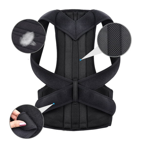 Cinturón de corrección de postura para hombres y mujeres con placa de soporte Cinturón de corrección de joroba ajustable Cinturón de fijación de espalda para adultos