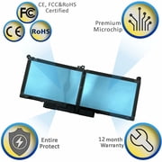 EBK F3YGT Battery Replacement for Dell Latitude 12 7000 7280 7290/13 7000 7380 7390/14 7000 7480 7490 Series DM3WC 0DM3WC 2X39G 7.6V 60Wh 4-Cell
