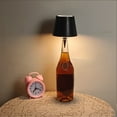 thumbnail image 3 of Mistaha Rechargeable Bottle Light with Touch Control - Transform Your Favorite Bottles into Unique Table Lamp - Versatile Iron Art Design - EU Patented - 2000mAh - Black - Three Light Modes, 3 of 7