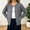 Dark Gray, variant on Girls' Crew Neck Button-Up Cardigan Sweater with Ribbed Cuffs, Airy Knit Top for Spring and Fall School Wear
