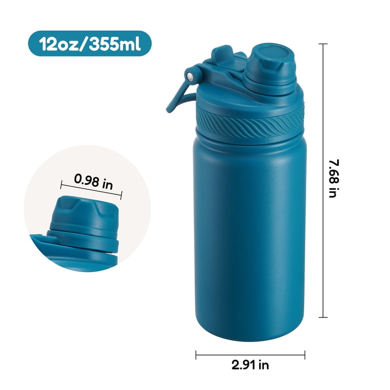 Hawsaiy 12oz Kids Insulated Water Bottle, Blue photo 3