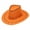Orange, variant on Baberdicy Cowboy Hat Adult Casual Solid Suture Summer Western Fashion Cowboy Sun Hat Wide Brim Travel Sun Cap Cowgirl Hat Coffee