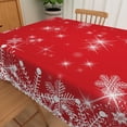 thumbnail image 7 of Nanqianyi Snowflake Christmas Red Tablecloth,Waterproof Stain Resistant Holiday Table Cover,52x70 Inch, 7 of 7