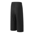 thumbnail image 4 of StSilkitty Men's Capri Pants with Pockets Solid Color Drawstring Elastic Waist Sweatpants Gym Training Cropped Pants, 4 of 8