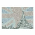 thumbnail image 1 of Paris Cutting Board, Art Themed Creative Design Eiffel Tower on Union Jack Created with Lettering Print, Decorative Tempered Glass Cutting and Serving Board, in 3 Sizes, by Ambesonne, 1 of 2