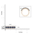 thumbnail image 5 of ANGARA Natural 1.54 ct Blue Sapphire Half Eternity Ring with Diamonds in 14K Rose Gold for Women (Size-3.5mm) | September Birthstone, Anniversary, Jewelry Gift for Women | Natural Sapphire Ring, 5 of 10