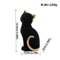 thumbnail image 6 of TISHITA Cat Statue Decorative Figurine Art Crafts Creative Collection Animal Sculpture Desktop Ornament for Office Fireplace New Year Black, 6 of 8