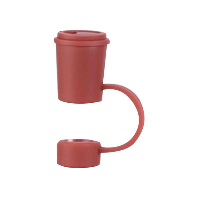 Kitchen Straw Silicone Straw Dust Proof Plug Simple And Cute Milk Tea Shape Straw Cover Decoration Beverage Sealing Straw Cover, Kitchen Straw
