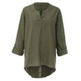thumbnail image 5 of SHITINN Women's Clothes Sleeve Shirt V Neck Solid Top Plus Casual Women Size Color Long Blouse Loose Women's Blou Women's Short Sleeve Tops Women Clothing, 5 of 8