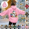 thumbnail image 2 of Kaprioy Oversized Sweatshirt For Women Christmas Snowman Pattern Christmas Colorful Winter Sweatshirt Fall Fashion Long Sleeve Clothing White, XXXL, 2 of 8