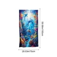 thumbnail image 2 of SIYTUAU Microfiber Beach Towel Double Sided Velour Large Rectangular 75X150 Cm Quick Dry Soft Absorbent Sand Free, 2 of 6
