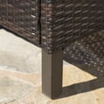 thumbnail image 4 of Shaw Outdoor 7 Piece Wicker Oval Dining Set with Cushions, Multibrown, Light Brown, 4 of 9