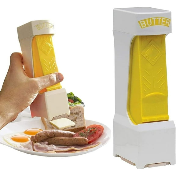 One-Touch Butter & Cheese Cutter for Easy Cooking - Baking & Kitchen Utensil for Bread, Cakes (Yellow)