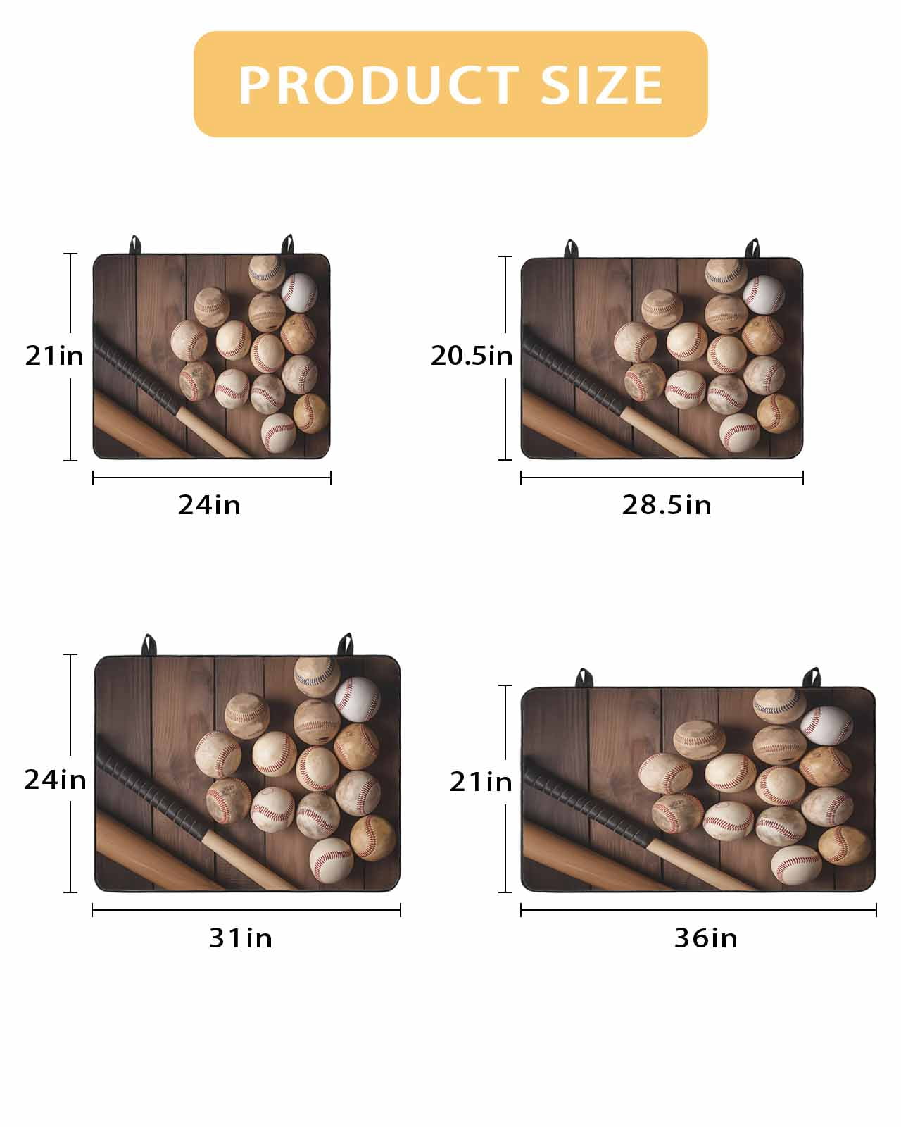 Large Induction Cooktop Protector Mat Baseball Stove Top Covers for Electric Stove, Farmhouse Retro Sport Theme Brown Wooden Grain Decorative Stove Burner Cover Mats, Glass Top Stove Cover