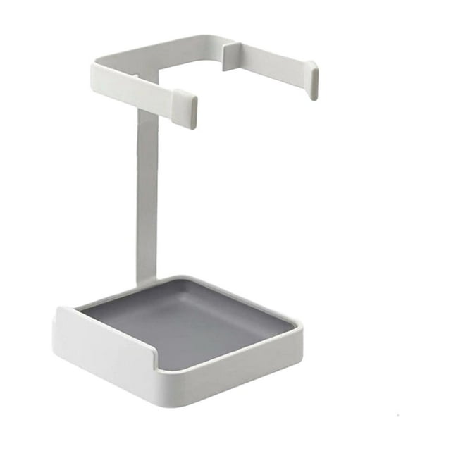 Pot Lid Holder with Drip Tray, Multifunctional Metal Organization Kitchen Pot Lid Storage Rack for Counter Cabinet Tabletop Kitchen Home Cookware Spatula Dish Organization Storage (White)