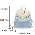 thumbnail image 3 of Backpack for Teen Girls Compact Casual Daypack Cute School Backpack with Comfortable Shoulder Straps Light Blue One Size, 3 of 4