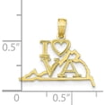 thumbnail image 4 of 10K Yellow Gold Solid Virginia State Pendant, 4 of 6