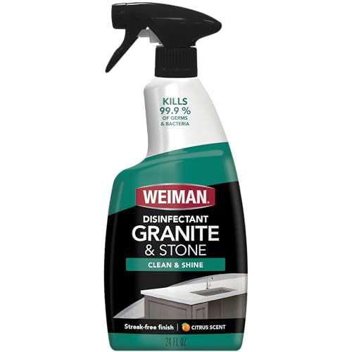 New Weiman Granite Cleaner & Polish, Citrus Scent, 6 Trigger Spray Bottles , Each