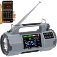 thumbnail image 1 of Radio de emergencia ZHIWHIS ZWS-908 con Bluetooth 5000 mAh, color gris, 1 of 9