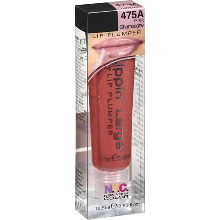 N.Y.C. New York Color Lippin' Large Lip Plumper, 475A Pink Champagne, 0.53 oz