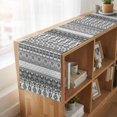 thumbnail image 6 of Table Runners 72 Inches Long Dress Scarves, Grey White Boho Farmhouse Kitchen Table Runner, Coffee Tablerunners, Vintage Ethnic Tribe Abstract Art 14x72 Inch, 6 of 9