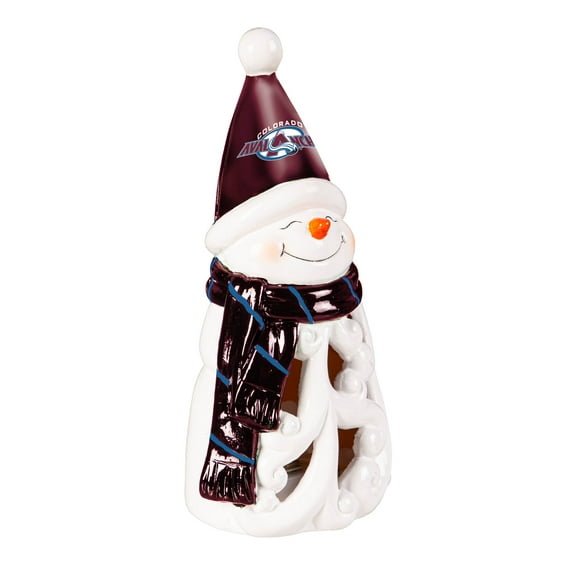 Colorado Avalanche LED 8" Snowman Lit Garden Statue