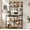 Rustic Brown, variant on LIKIMIO 7-Tier Bakers Rack with Power Outlet, Microwave Stand Coffee Bar Station, Kitchen Storage Shelf with Hooks & Wire Basket