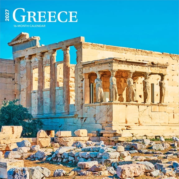 Greece | 2027 12x24" (Hanging) Wall Calendar | Plastic-Free | BrownTrout