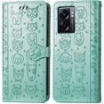 thumbnail image 6 of for Oppo A77 5G Wallet Case, Cat Dog Cartoon Cute Style with ID Card Holder PU Leather Flip Phone Cover Case for Oppo A77 5G MG Green, 6 of 14