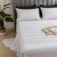 thumbnail image 6 of Polyester Bed Sheet Set 3 Piece - Brushed Microfiber Bedding Set with Flat Sheet and Pillowcases - Soft Wrinkle Resistant Bed Sheets for Bedroom, 6 of 6
