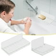 thumbnail image 1 of Xihbxyly Estante de Acrílico Transparente, Diseño Plegable Invisible para Montaje En Pared, Almacenamiento Antideslizante para Cosméticos y Toallas de Baño, Fácil Instalación Adhesiva, Ahorra Espacio, 1 of 4