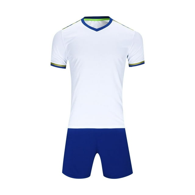 Bwiyojiz Fashion Count 2pcs Sizes 3XS-M Children's Gradient Basketball Suit Set Training Kit Sweat Absorbing Side Pockets Sports, White