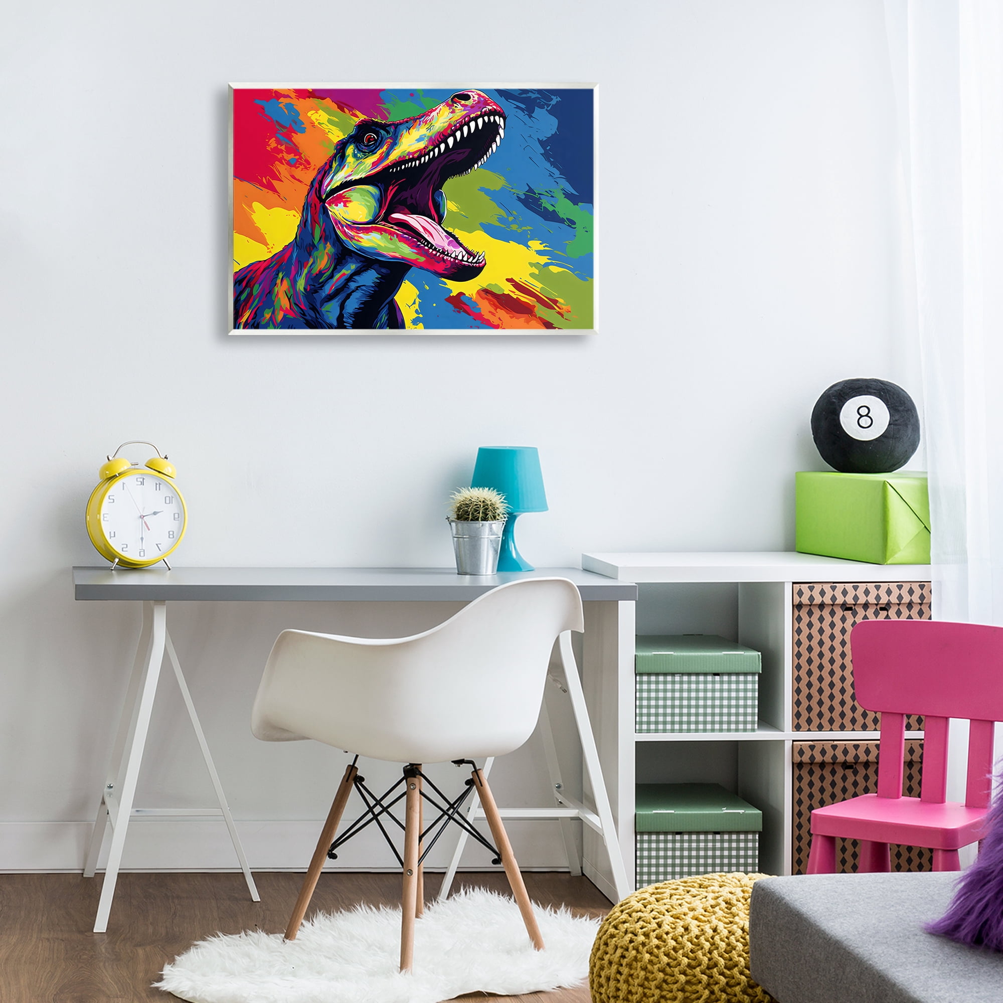 Stupell Industries Brightly Colored Dinosaur Wall Plaque Art, design by Creative Studio