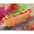 thumbnail image 2 of Wallich, Richard 24x20 Gold Ornate Wood Framed with Double Matting Museum Art Print Titled - Hotdog, 2 of 4
