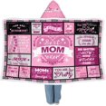 thumbnail image 2 of Soft Wearable Blanket Hoodie, Cozy Pink Blanket, Unique Throw Blankets Presents for Birthday, Christmas, 2 of 6