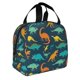 thumbnail image 2 of Fotbe Colorful Dinosaur Bolsa Térmica con Estampado y Forro de Aluminio Grueso Bolsa de Almuerzo con Bolsillo Frontal para Hombres y Mujeres, Ideal para Trabajo, Escuela, 2 of 8